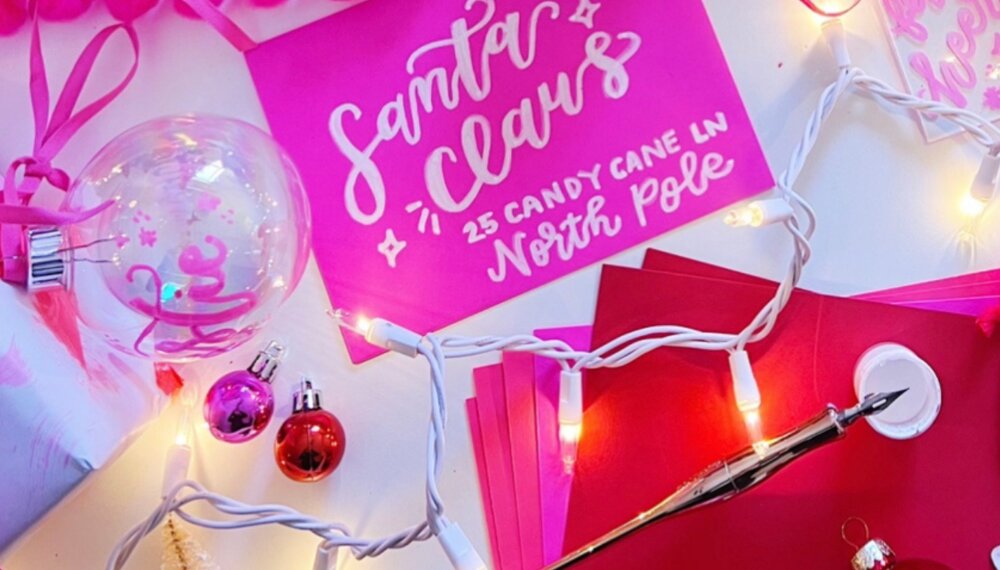 Holiday calligraphy crafts by Sip and Script