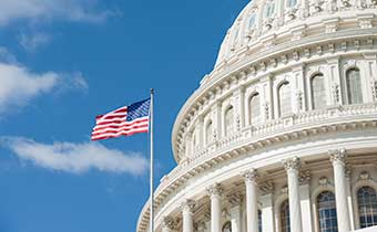 capitol building with flag