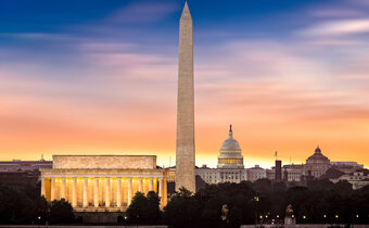 Washington Monument at sunset